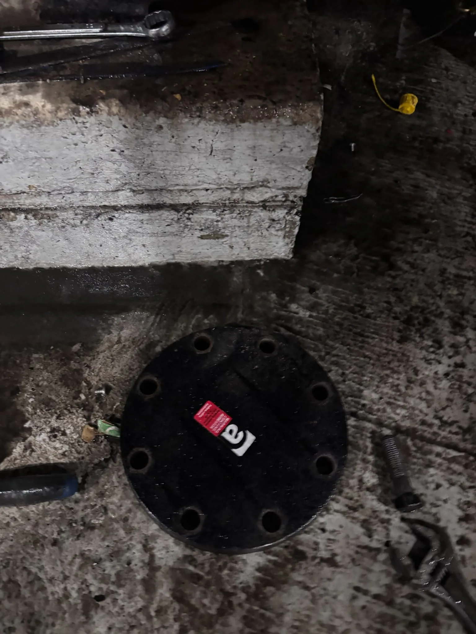 Artex scraping from a concrete ceiling during Olympic Park refurbishment